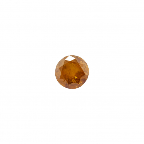 Cognac Diamond Round 5.5mm Single Piece 0.72 Carat