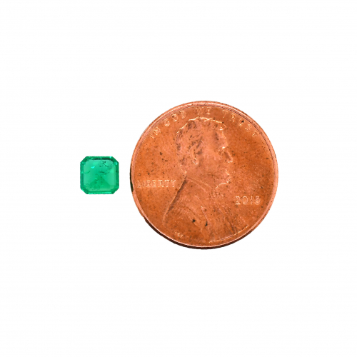 Colombian Emerald Emerald Cut 4.9x4.8mm Single Piece 0.51 Carat*