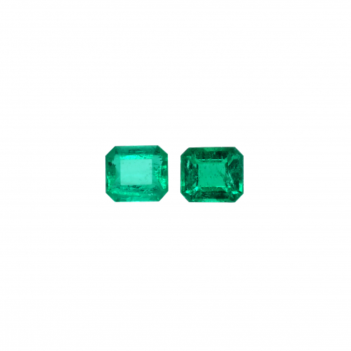 Colombian Emerald Emerald Cut 5.1x4.6mm Matching Pair 0.93 Carat*