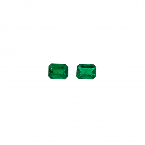 Colombian Emerald Emerald Cut 5.6x4.3mm Matching Pair Approximately 1.16 Carat