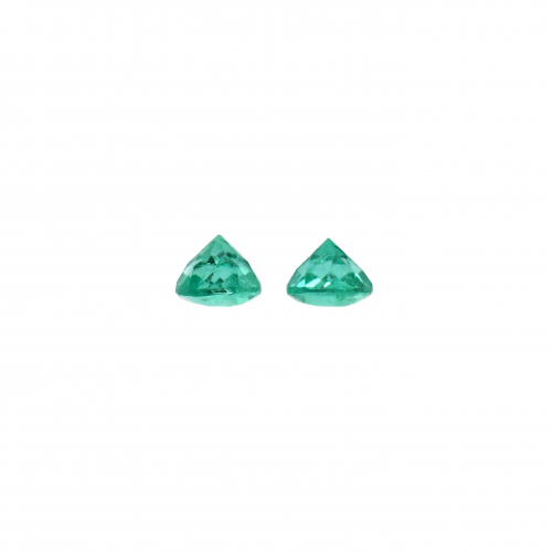 Colombian Emerald Round 4.5mm Matching Pair Approximately 0.60 Carat