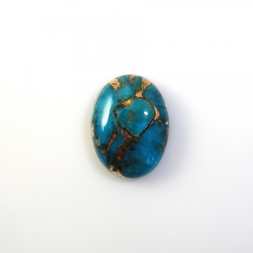 Copper Blue Turquoise Cab Oval 16X12mm Single Piece Approximately 8 Carat.