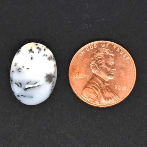 Dendrite Opal Cab Oval 18x13x5mm Approximately  6.97 Carat Single Piece