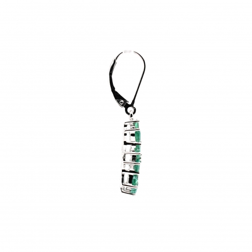 Emerald Oval 4.15 Carat Earring in 925 Sterling Silver