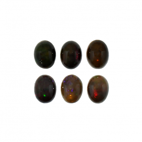 Ethiopian Black Opal Cab Oval 9x7mm Approximately 8 Carat