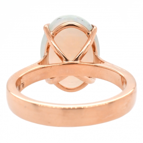 Ethiopian Opal 3.92 Carat Ring In 14K Rose Gold