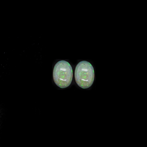 Ethiopian Opal Cab Oval 7x5 Matching Pair Approximately 0.97 Carat