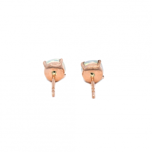 Ethiopian Opal Cushion Shape 0.97 Carat Stud Earring in 14K Rose Gold (ER3487)