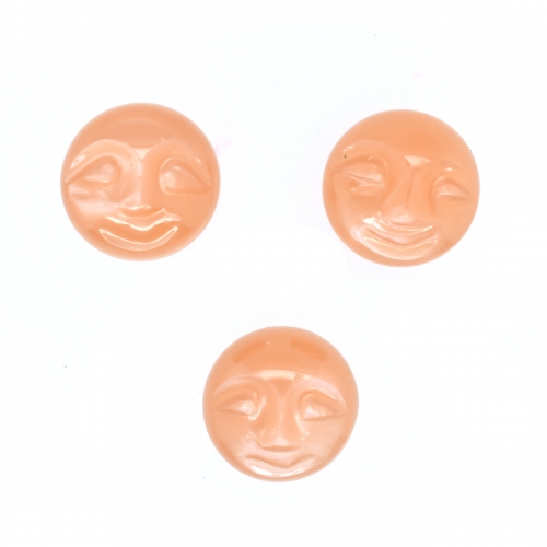 Faces Peach Moonstone Cabs 10mm Approximately 10 Carat