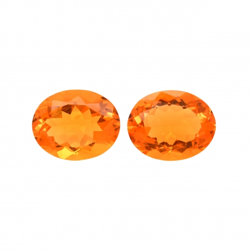 Fire Opal Oval 10x8mm Matching Pair Approximately 3.60 Carat