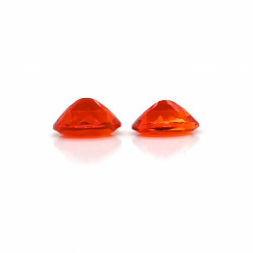 Fire Opal Oval 9x7mm Matching Pair Approximately 2.33 Carats