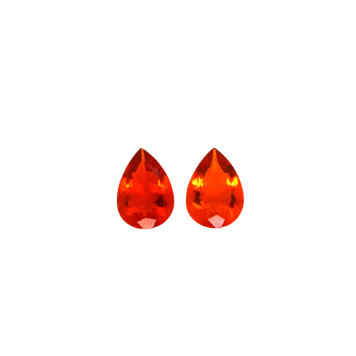 Fire Opal Pear shape  Matching Pair 10x7mm Approximately 2.31 carat