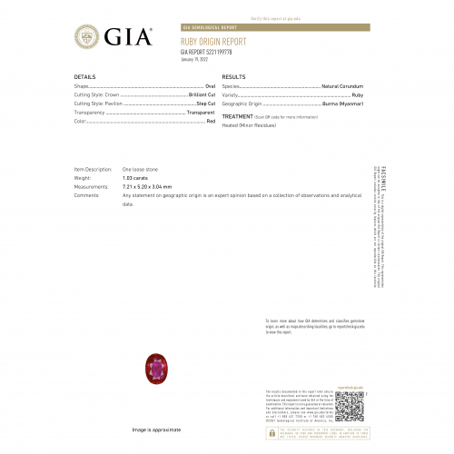 Gia Certified Burmese Ruby Oval 1.03 Carat Ring With Accent Diamonds In 14k Rose Gold