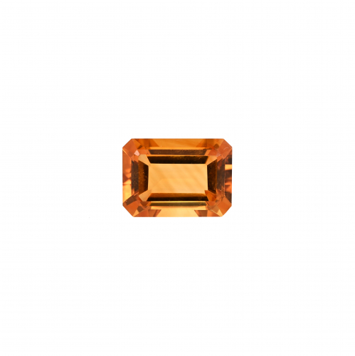 Golden Orange Citrine Emerald Cut 14x10mm Single Piece Approximately 7.23 Carat