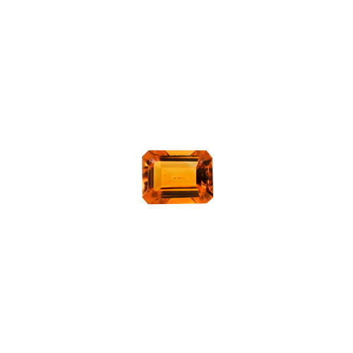 Golden Orange Citrine Emerald Cut 8x6mm Single Piece Approximately 1.40 Carat