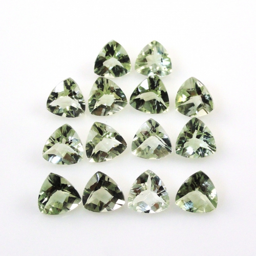Green Amethyst ( Prasiolite) Trillion Shape 6x6mm Approximately 9 Carat