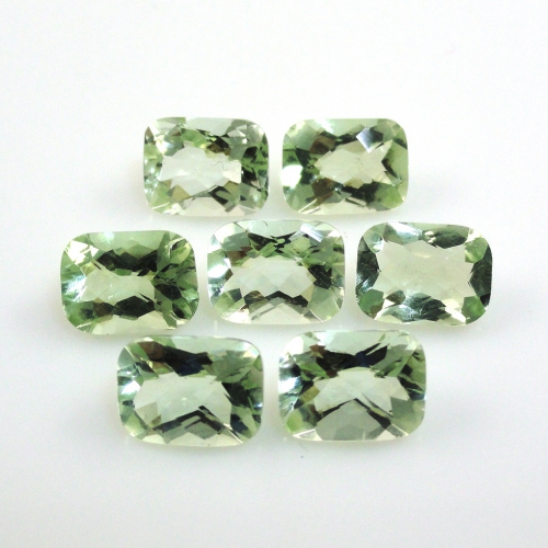 Green Amethyst (Prasiolite) Emerald Cushion 8x6mm Approximately 8.75 Carat