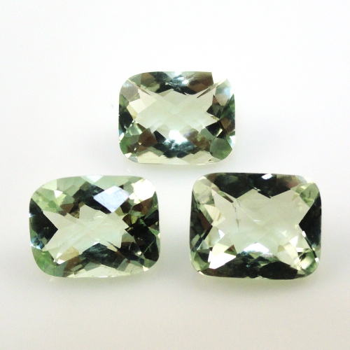 Green Amethyst (prasiolite) Emerald Cushion Shape 10x8mm Approximately 10 Carat
