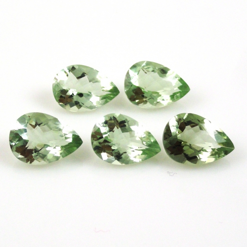 Green Amethyst (prasiolite) Emerald Pear Shape 10x7mm Approximately 8 Carat
