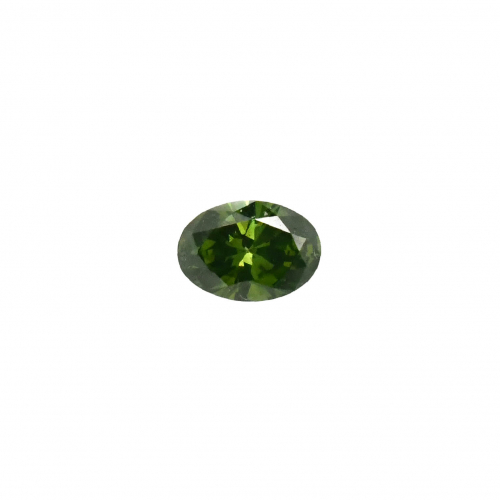 Green Diamond Oval 4.8x3.4mm Single Piece 0.24 Carat