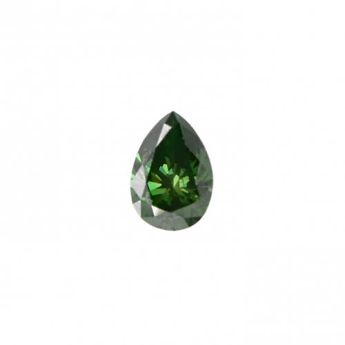 Green Diamond Pear Shape 5x3.5mm Single Piece 0.24 Carat