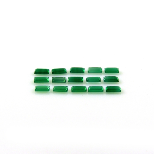 Green Onyx Baguette Shape 3.5x1.65mm Approximately 1 Carat