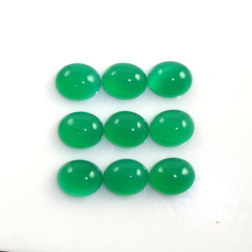 Green Onyx Cab Oval 10X8mm Approximately 24 Carat