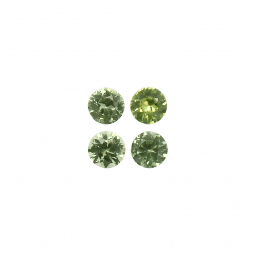 Green Sapphire Round 2.8mm Approximately 0.40 Carat