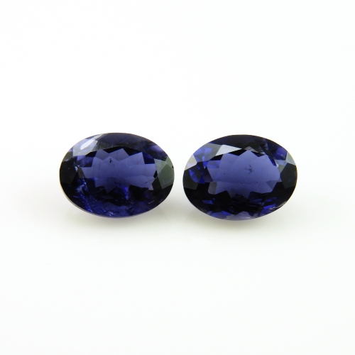 Iolite Oval 8X6mm Matching Pair Approximately 2 Carat