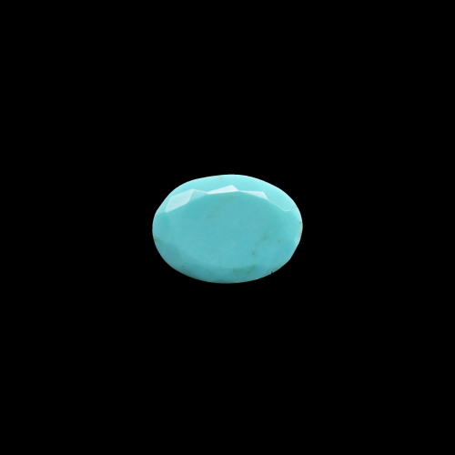 Kingman Turquoise Faceted Oval 14x10mm Single Piece Approximately 4 Carat