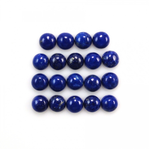 LAPIS CABS ROUND 5MM APPROXIMATELY 9 CARAT