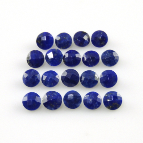 Faceted Lapis Round 4mm Approximately 4 Carat