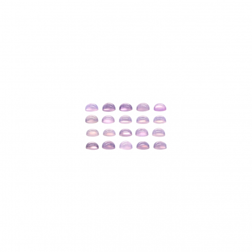 Lavender Color Chalcedony Cab Round 4mm Approximately 5.20 Carat