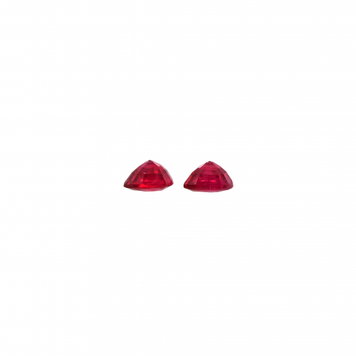 Madagascar Ruby Heart Shape 8mm Matching Pair Approximately 5 Carat