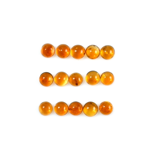 Madeira Citrine Cabs Round 4mm Approximately 4 Carat