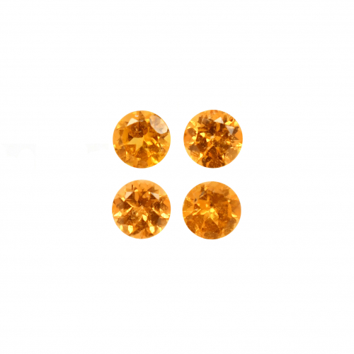 Mandarin Garnet Round 4mm Approximately 1.40 Carat