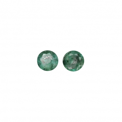 Natural Color Change Alexandrite Round 3.5mm Matching Pair Approximately 0.40 Carat