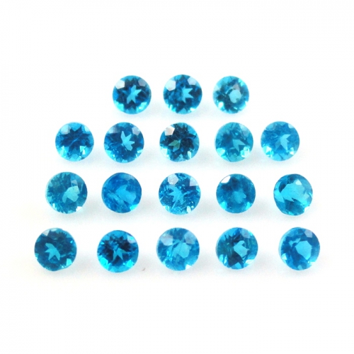 Neon Apatite Round 2.25mm Approximately 1 Carat