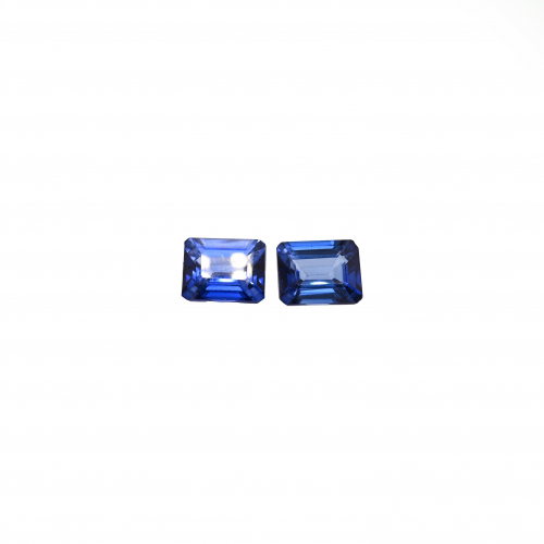 Nigerian Blue Sapphire Emerald Cut 10x8mm Matching Pair Approximately 8.30Carat