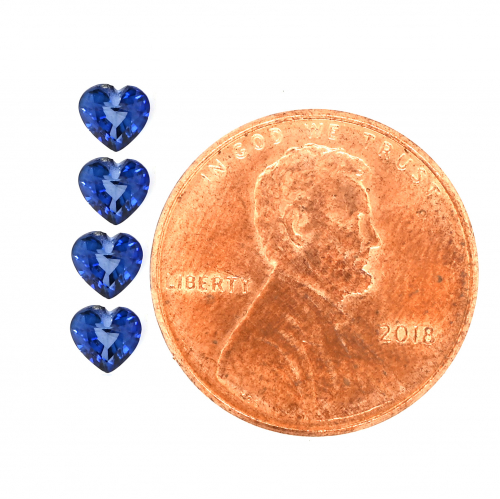 Nigerian Blue Sapphire Heart Shape 4x4mm Approximately 1.43 Carat