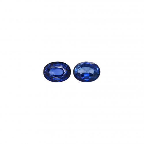 Nigerian Blue Sapphire Oval 8x6mm Matching Pair 3.72 Carat
