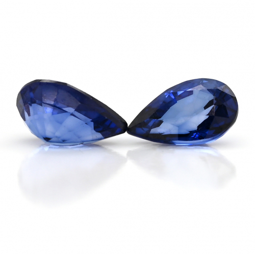 Nigerian Blue Sapphire Pear Shape 8x5mm Matching Pair Approximately 2.26 Carat