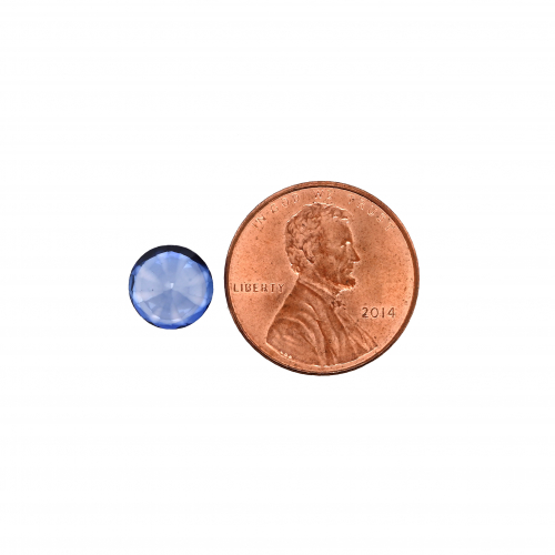 Nigerian Blue Sapphire Round 8.3mm Single Piece Approximately 3.03 Carat
