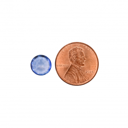 Nigerian Blue Sapphire Round 9mm Single Piece Approximately 3.63 Carat