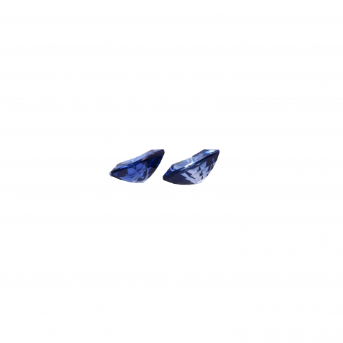 Nigerian Blue Sapphire Trillion 8mm Matching Pair Approximately 3.70 Carat