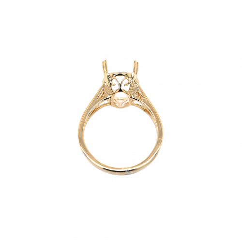 Oval 14x10mm Ring Semi mount in 14K Yellow Gold (RG4065)