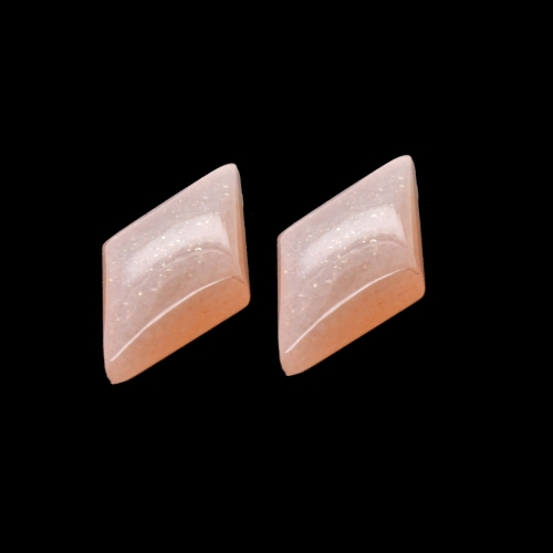 Peach Moonstone Diamond Shape 16x9mm Approximately 7 Carat