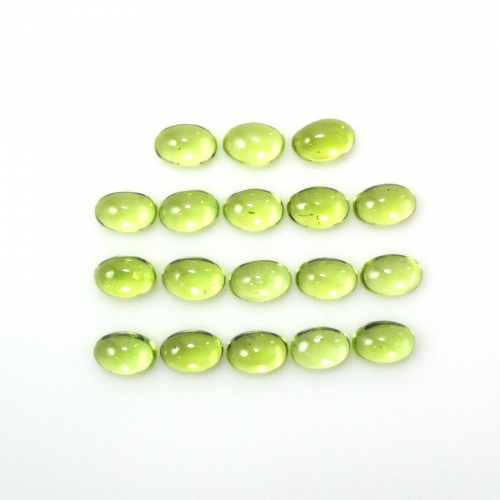 Peridot cab Oval 6X4mm Approximately 9 Carat