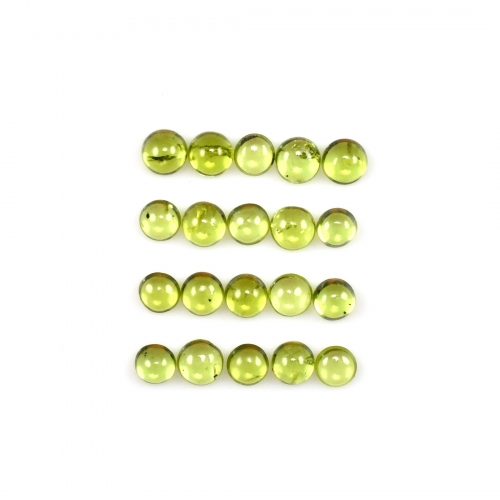 Peridot Cabs Round 4.5mm Approximately 8.00 Carat