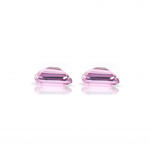 Pink Topaz Emerald Cut 8x6mm Matching Pair Approximately 3.54 Carat.